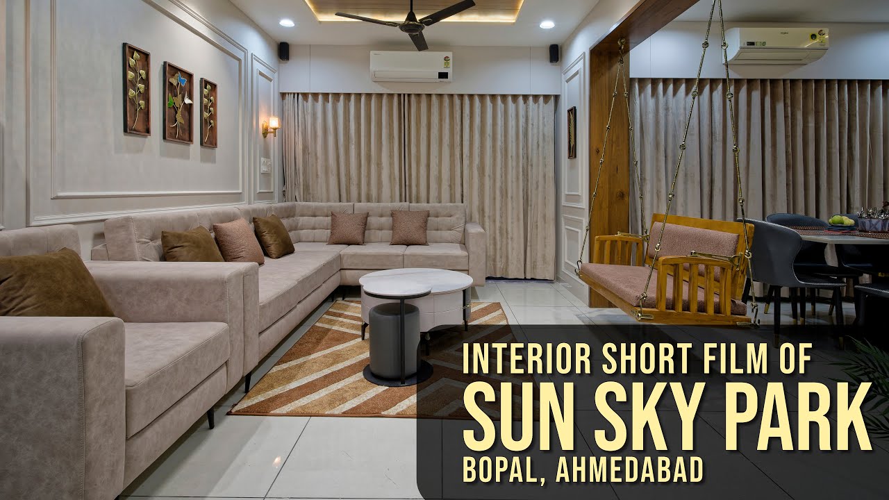 Sun Sky Park, Bopal - Ahmedabad | BlueHour Studios | #interiordesign #3bhk #residetial #bestinterior