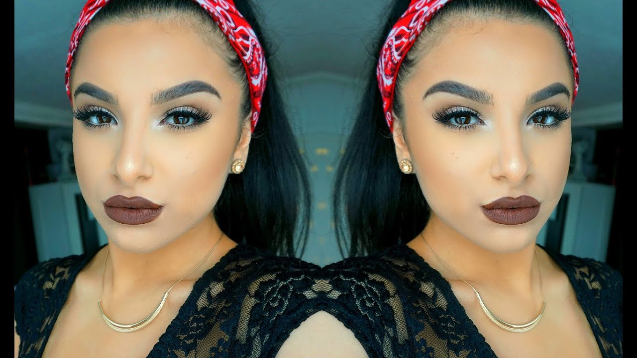 Natural Eyes + Bold Brown Lip Makeup Tutorial | FALL 2015