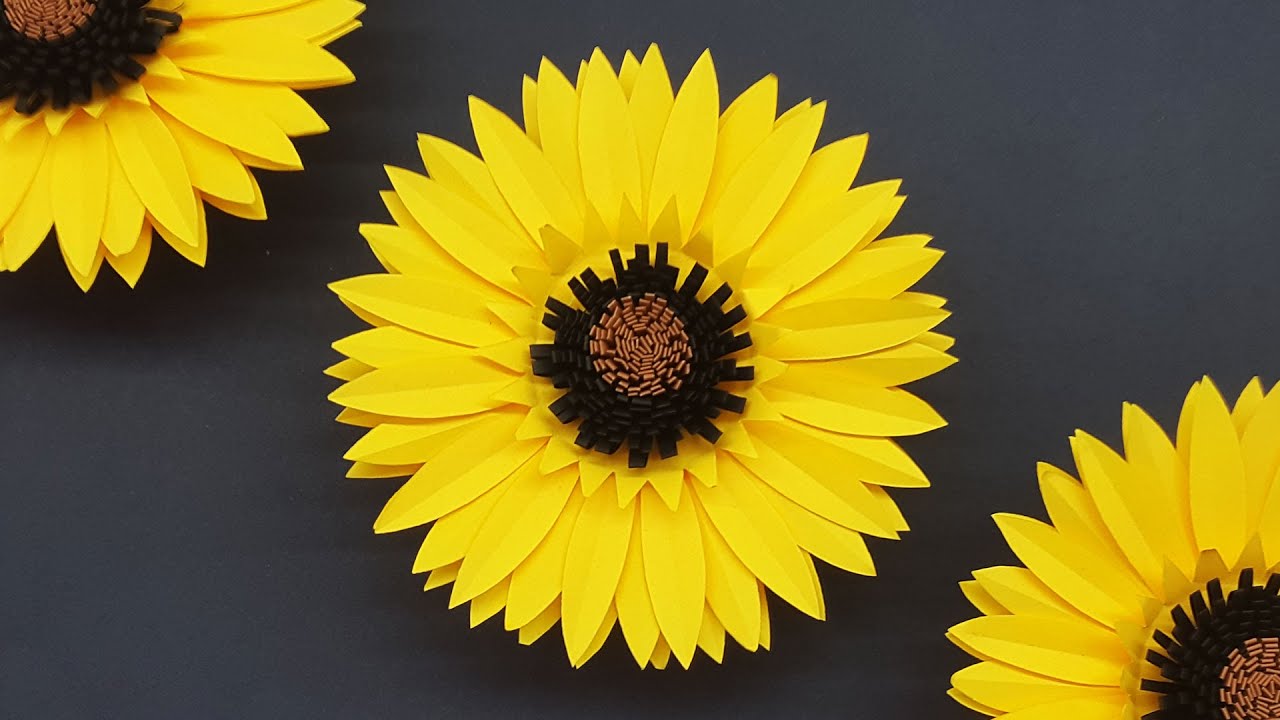 DIY Paper Flower Craft 🌻 How to Make Paper Sunflower Easy