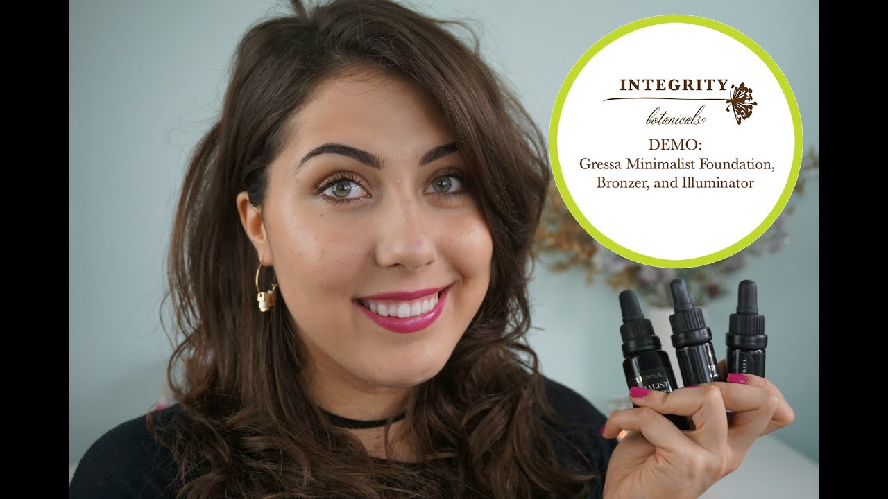 DEMO: GRESSA MINIMALIST FOUNDATION, BRONZER, AND ILLUMINATOR | Integrity Botanicals