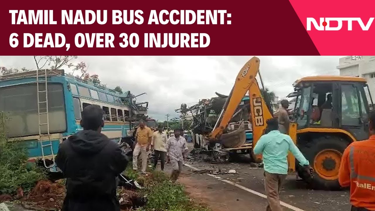 Tamil Nadu Bus Accident | 6 Killed, 30 Injured After Buses Collide Head-On In Tamil Nadu's Tenkasi