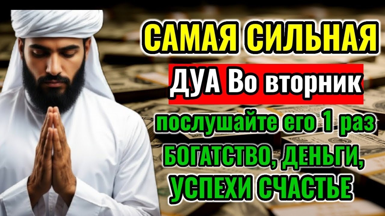 CAМАЯ СИЛЬНАЯ ДУА Во вторник, ДАЕТ УВАЖЕНИЕ, БОГАТСТВО,ДЕНЬГИ, УСПЕХ И СЧАСТЬЕ!#дуа #деньги 