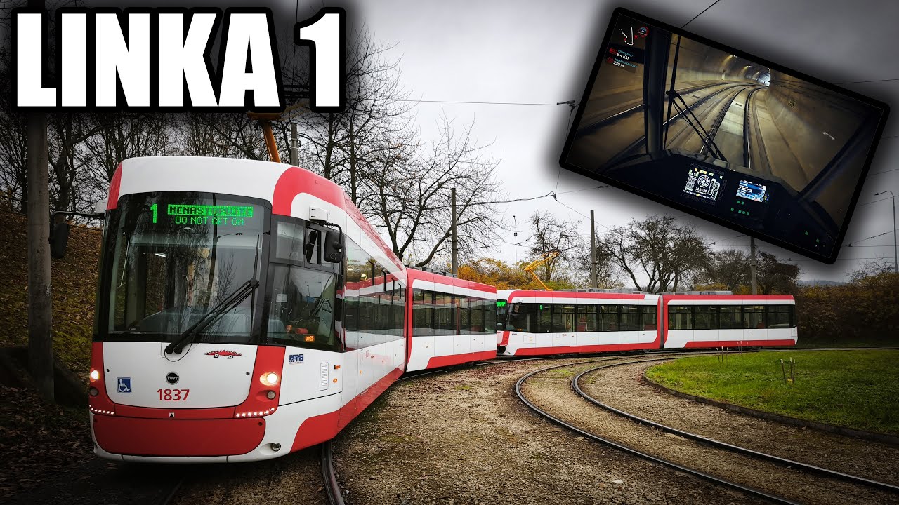 Výluková linka 1 Brno -- Bystrc, Rakovecká - Řečkovice [2x Pragoimex EVO 2] [Tram Cab View]