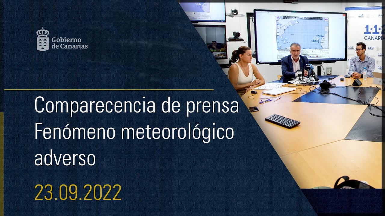 DIRECTO | Comparecencia para informar del fenómeno meteorológico adverso previsto en #Canarias
