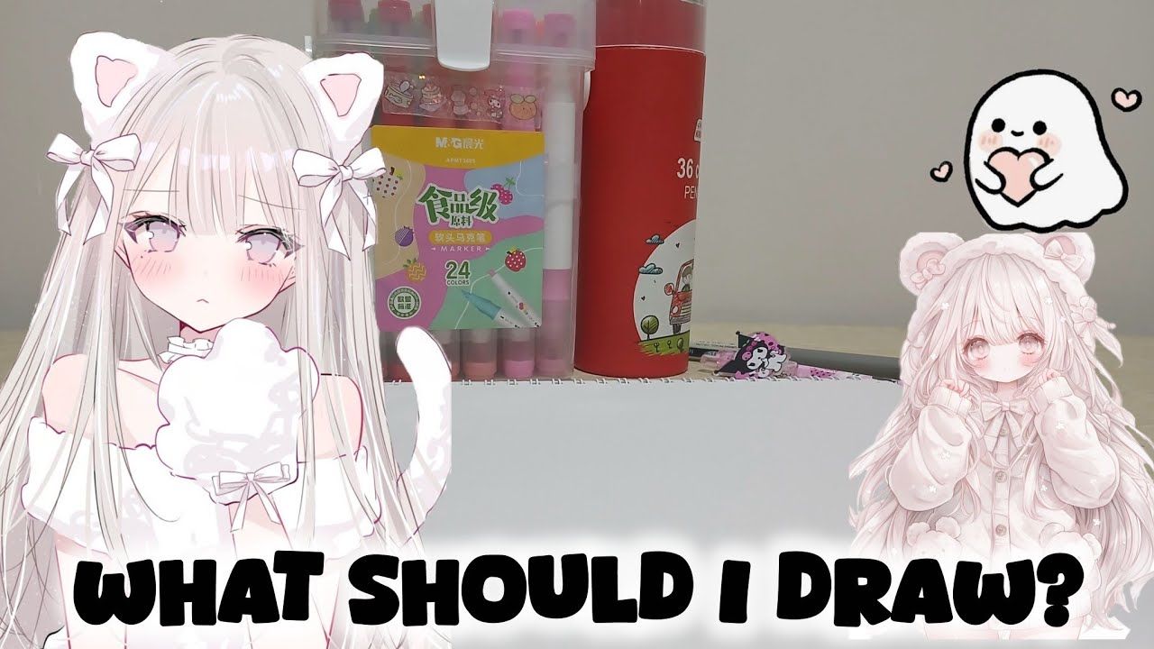 Drawing to cute anime girl 💞🌸✨️ 🎀 #art #anime #kawaii