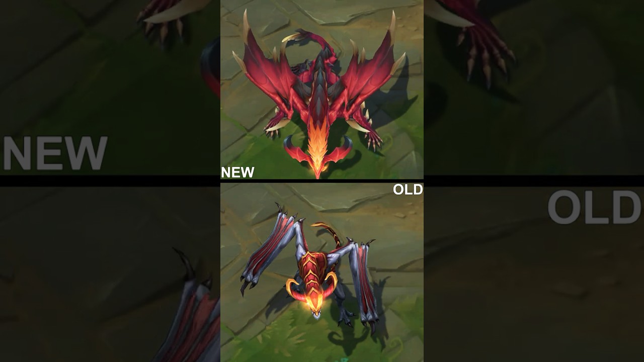 Shyvana Rework Texture Comparison #leagueoflegends