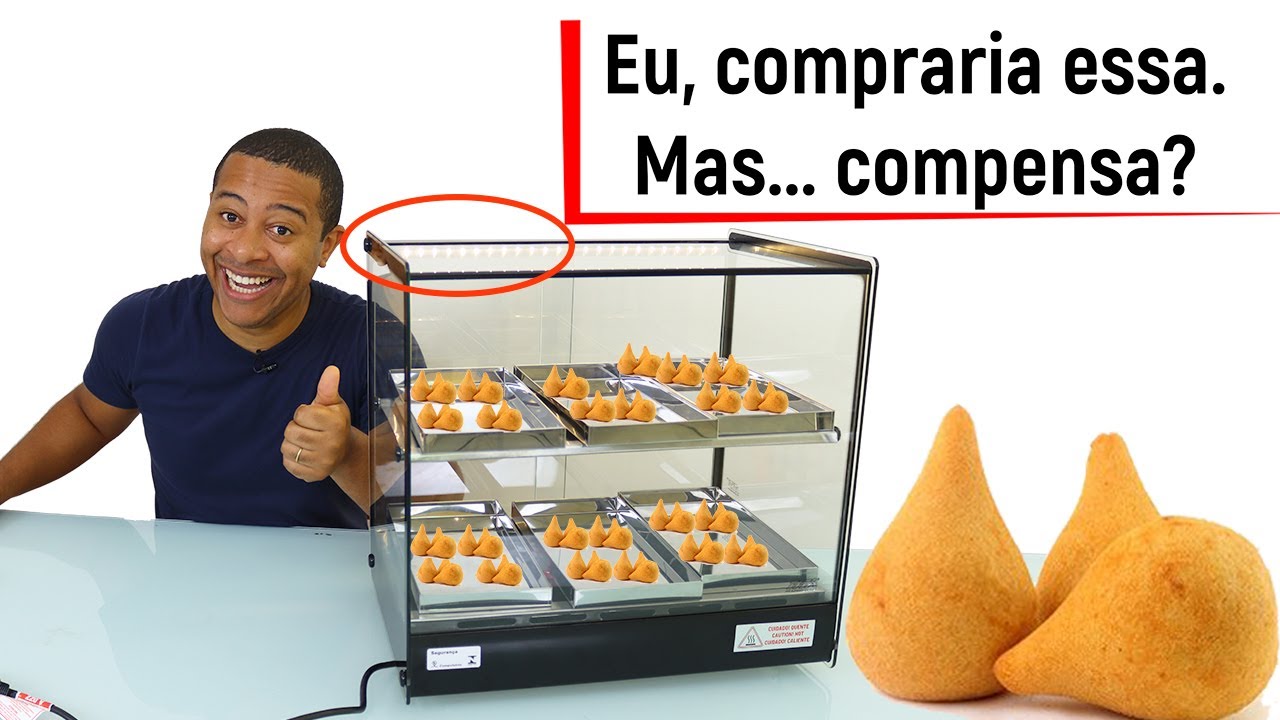 Estufa Salgados 6 Bandejas com luz de LED. Vitrine VENDA MAIS