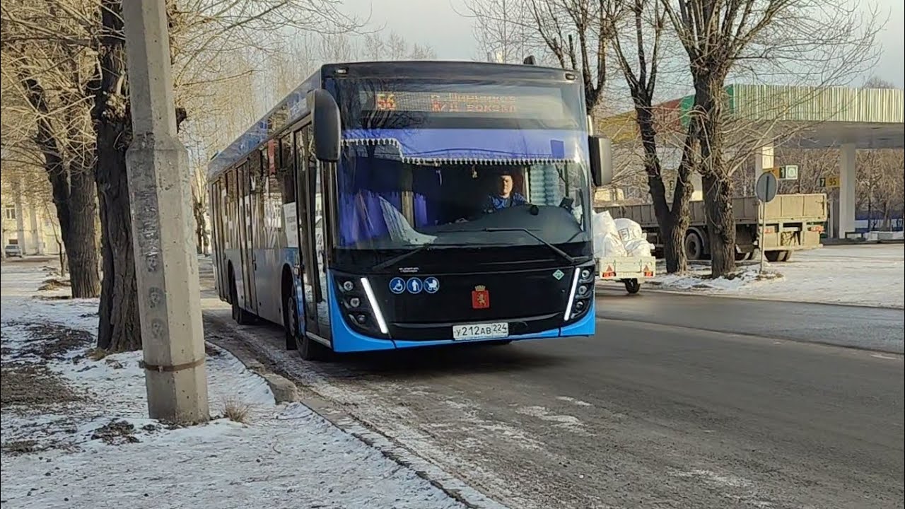 Поездка на автобусе МАЗ-203.947 по маршруту 56, г. Красноярск