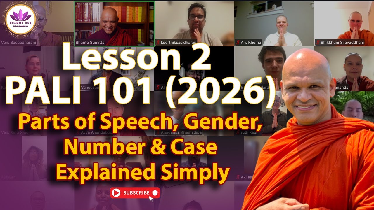 Lesson 2 | PALI 101 (2026): Parts of Speech, Gender, Number & Case Explained Simply