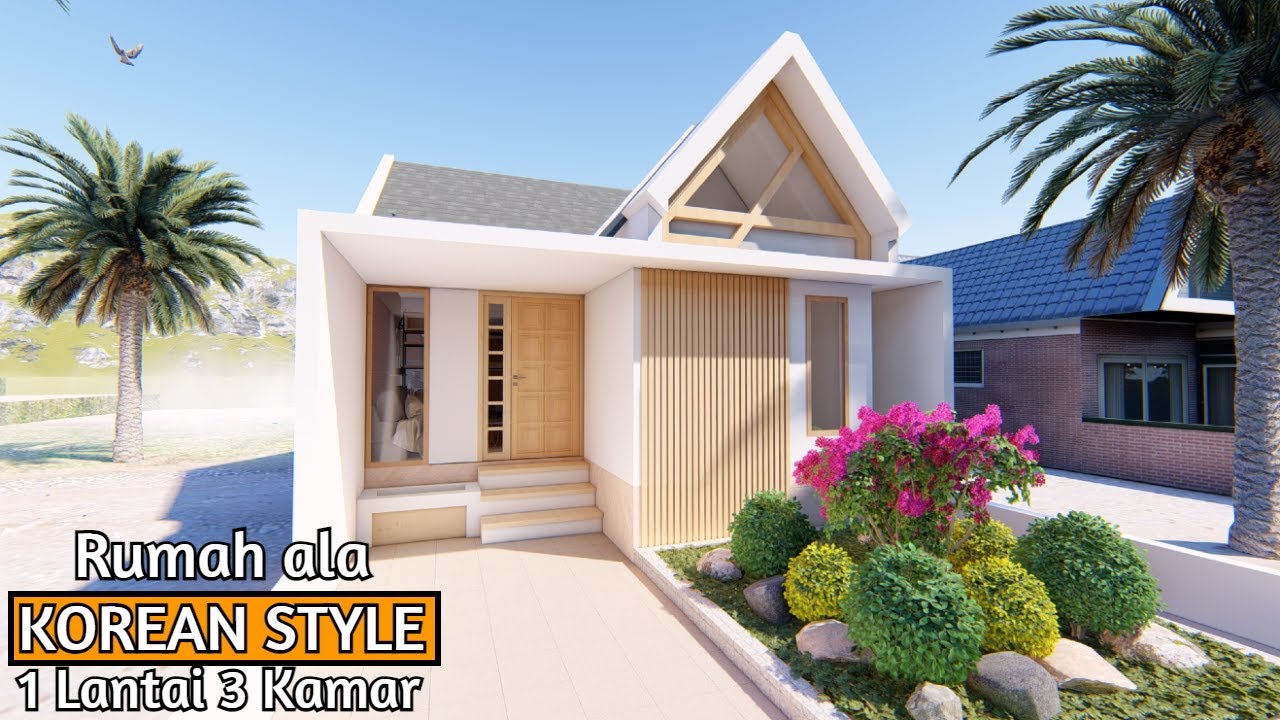keindahan dalam kesederhanaan! Rumah korea 6x8 1 lantai