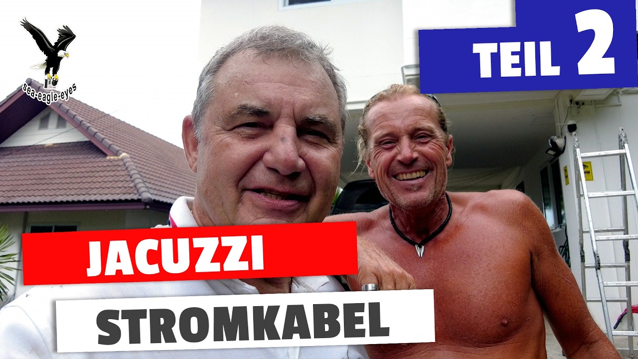Wir verlegen das Stromkabel zum Jacuzzi Teil 2
