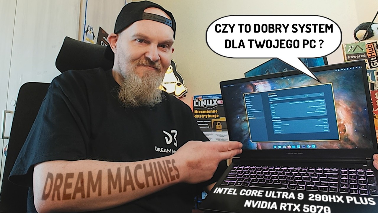 Co nowego w COSMIC DESKTOP Linux PopOS 24.04 ? Mocny laptop Intel Core Ultra 9 290HX PLUS i RTX 5070