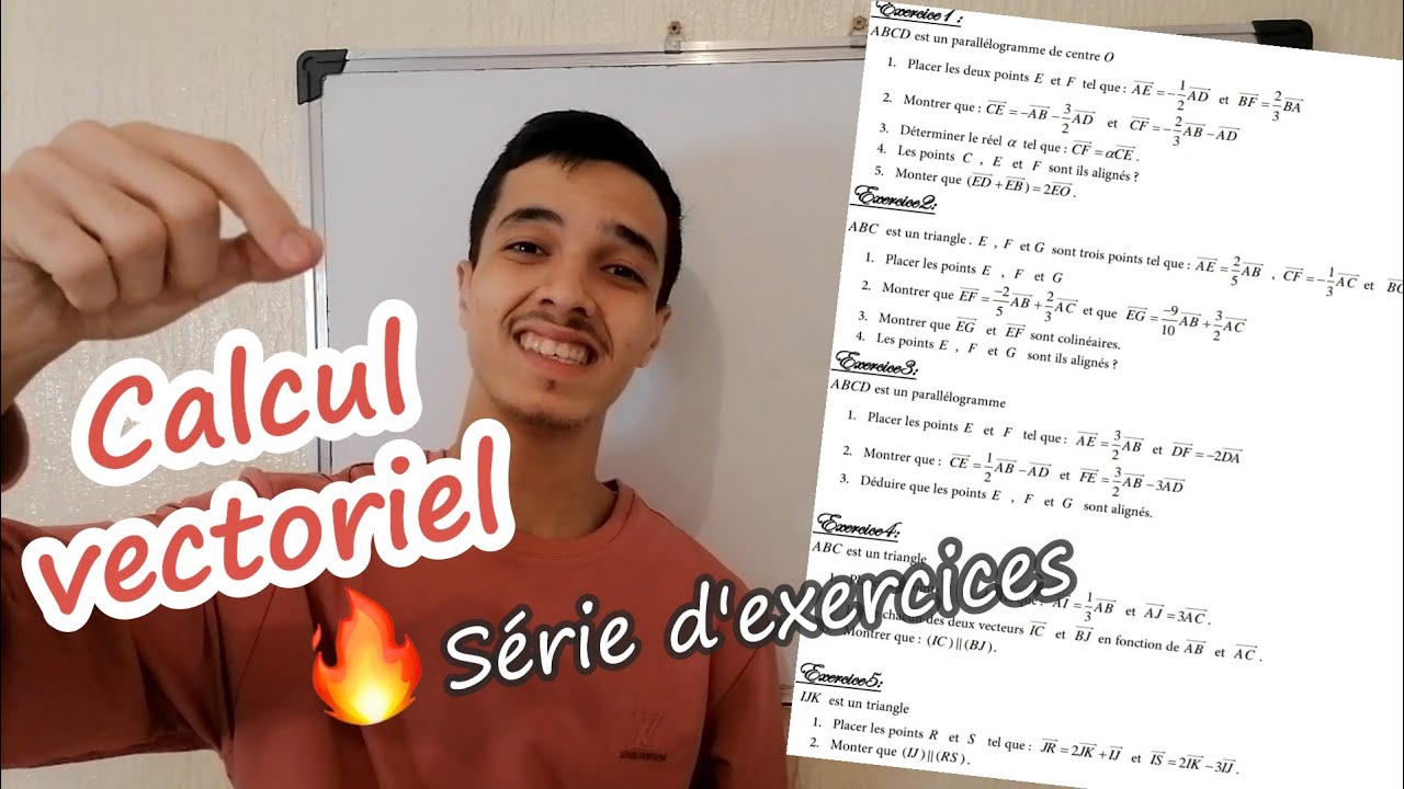 🔥Série d'exercices: Calcul vectoriel dans le plan - Tronc commun