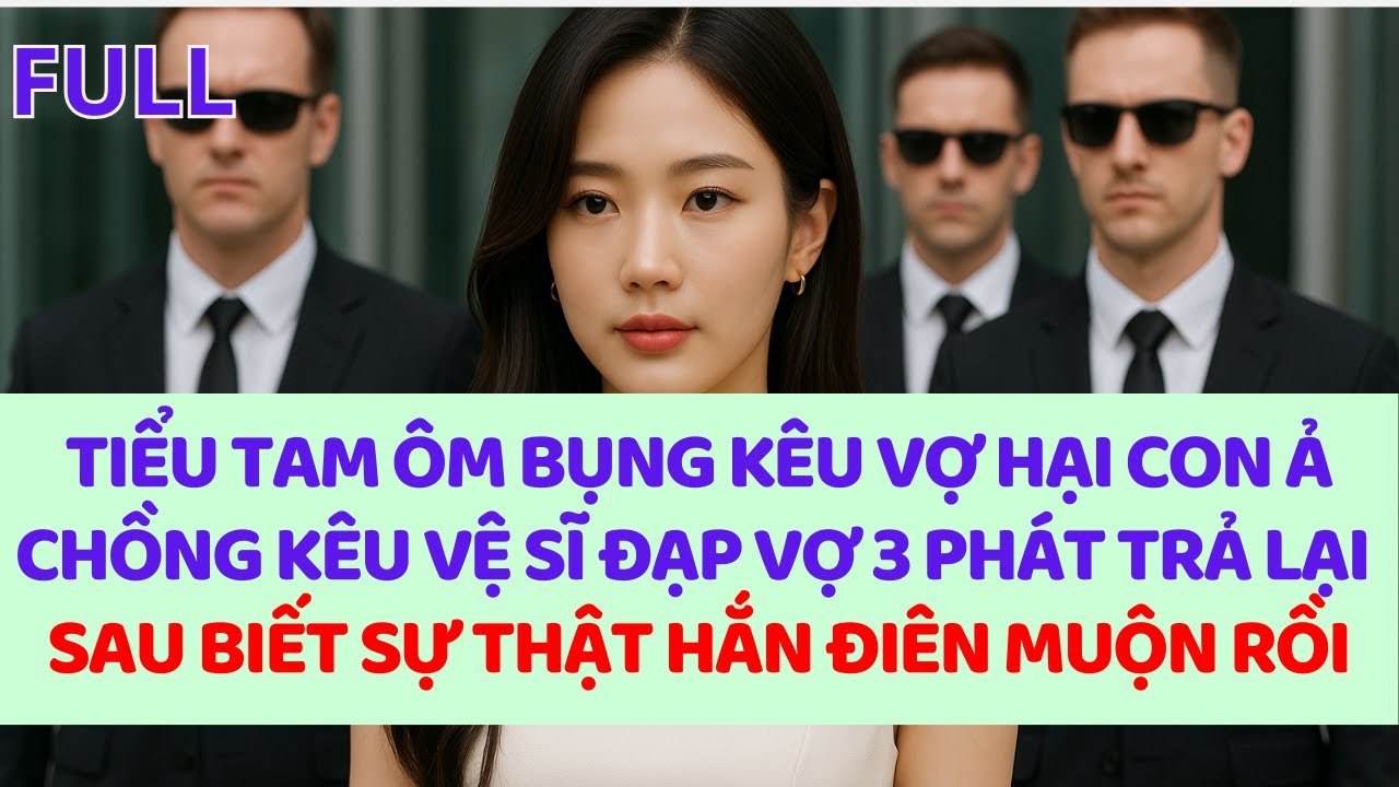 Tiểu tam omg6 bụng kêu vợ hải con ả, chồng kêu vệ sĩ đạp vợ 3phát đến xỉu, sau biết sự thật hắn điên
