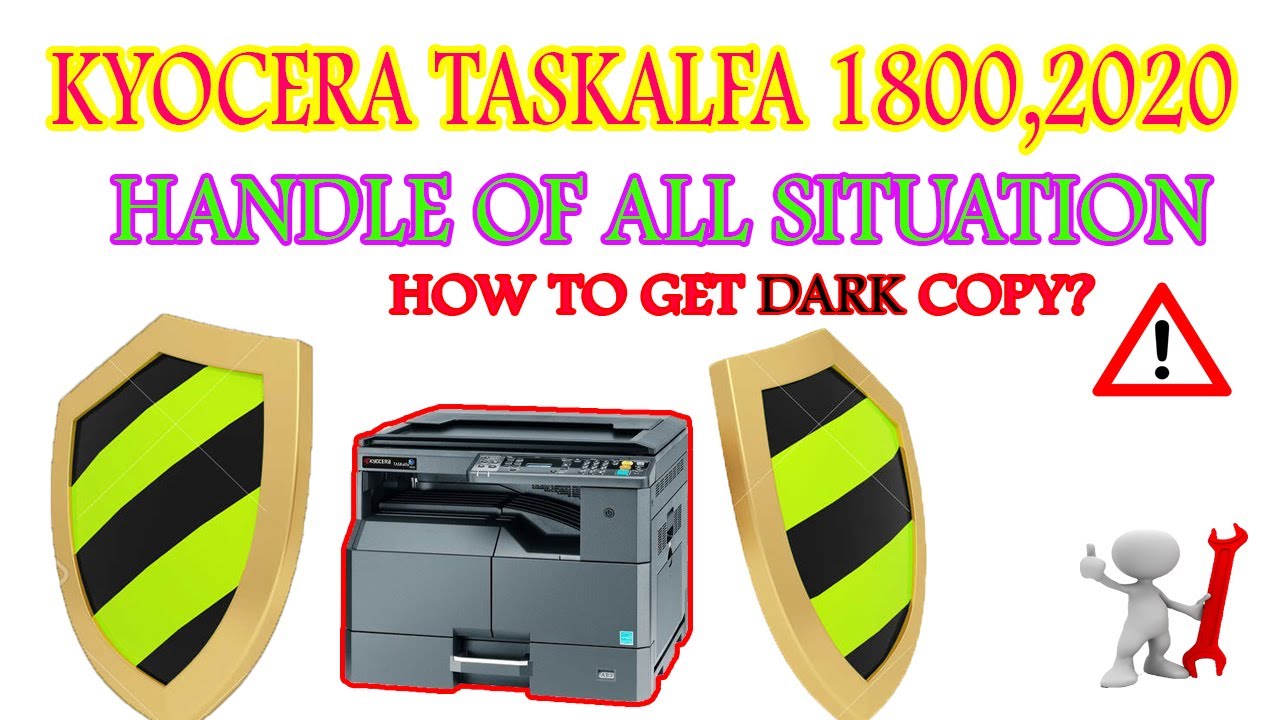 ALL KYOCERA 1800 2020 SETTING AND SERVICE |LIGHT COPY TO DARK COPY|COPIER TECH |READY TO COPY