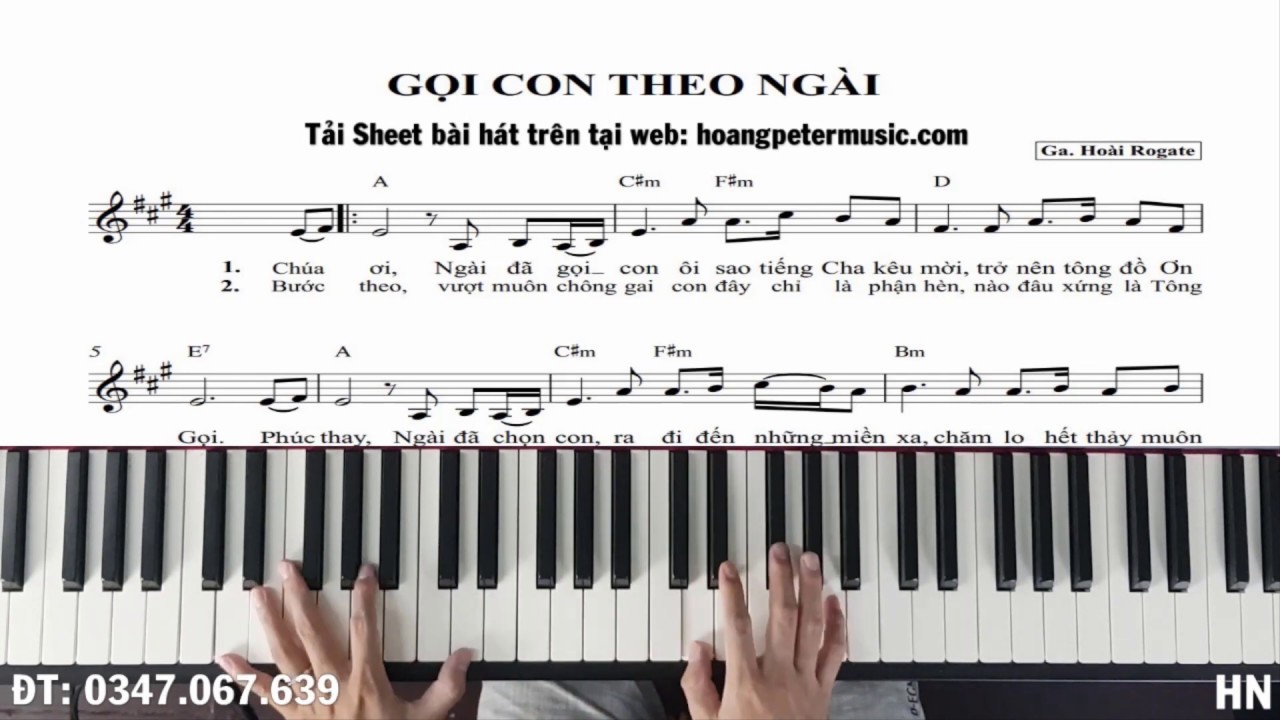 Hướng dẫn ĐỆM HÁT PIANO: GỌI CON THEO NGÀI  - Hoàng Peter