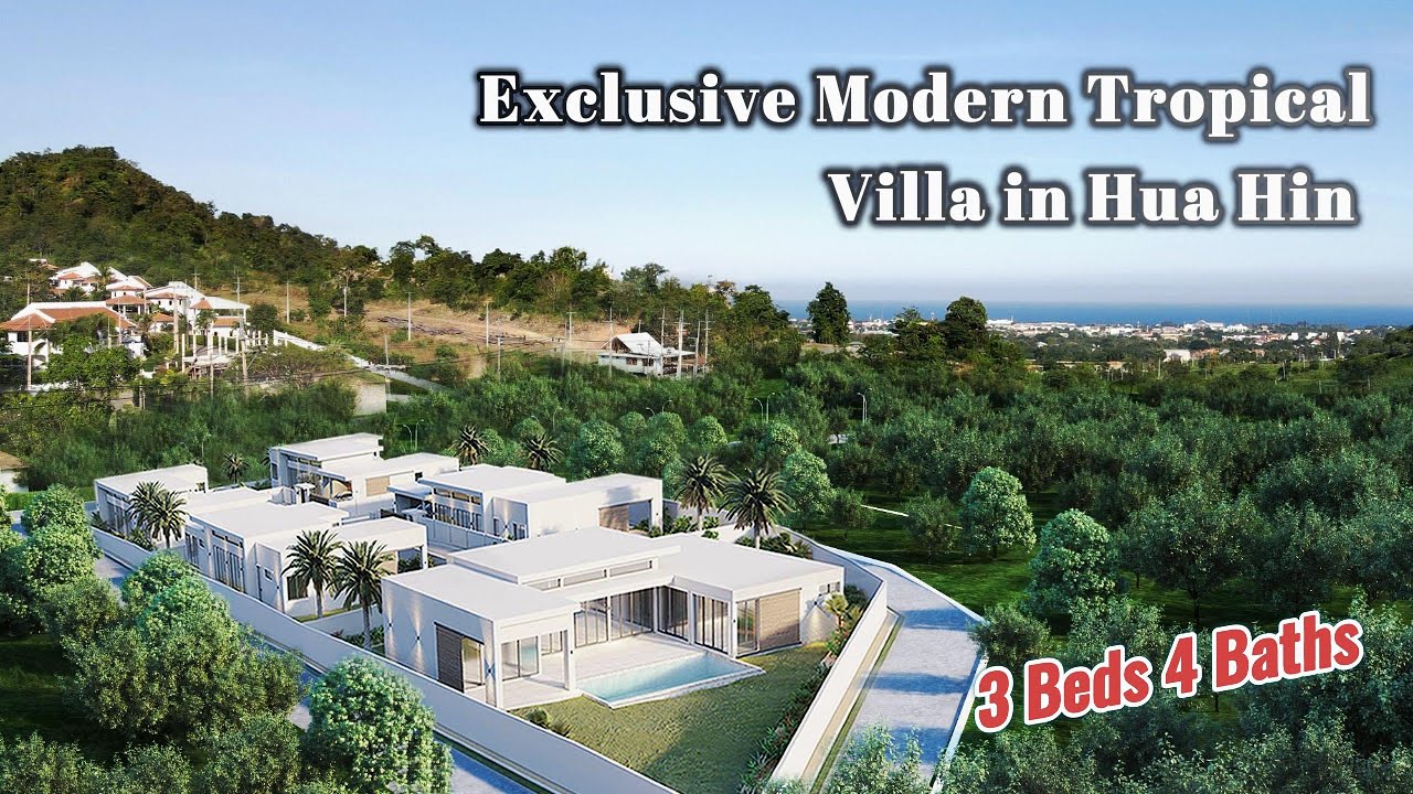 วิลล่าหัวหิน Modern Tropical Villa in Hua Hin with Mountain Views, ready to move in