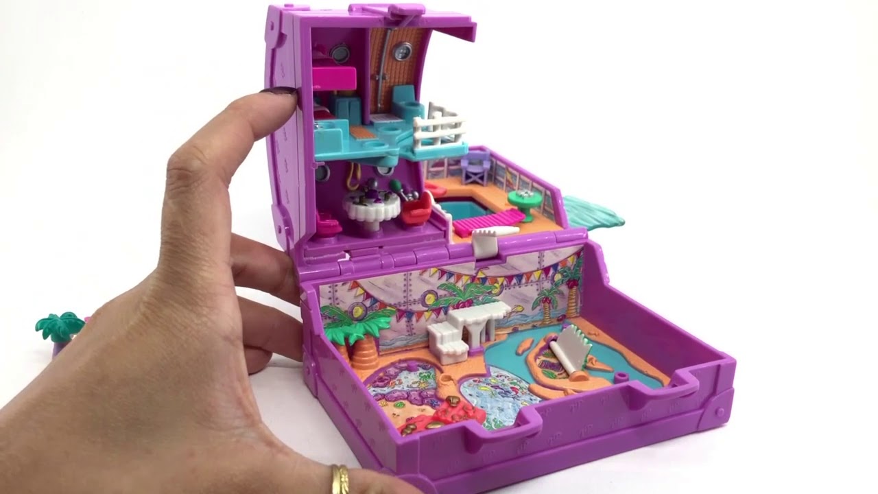Vintage Polly Pocket Surf`n Swim Island 1996