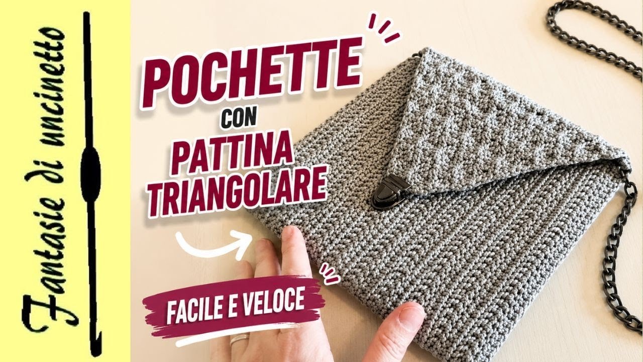 Pochette con pattina triangolare