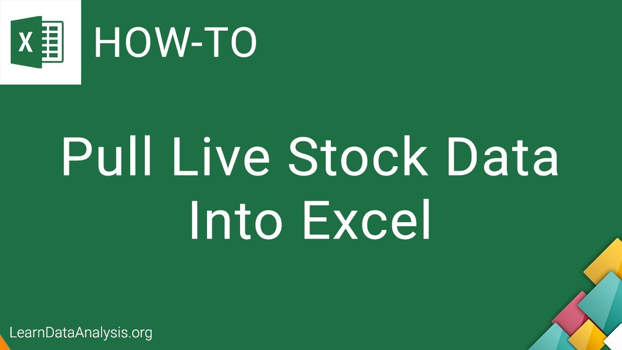 Извлечение данных о текущих запасах в Excel | Учебное пособие по Excel
