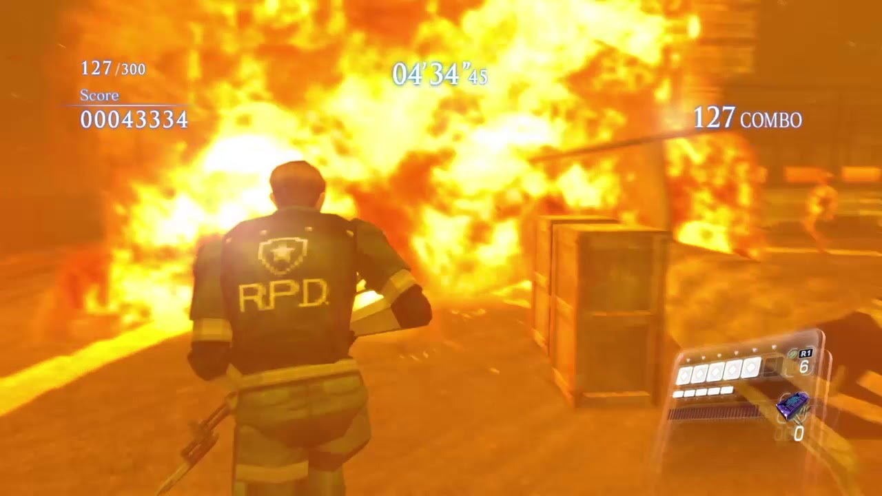 RESIDENT EVIL 6 Leon costume 3 rooftop mercenaries no mercy solo Rank S 300 combo