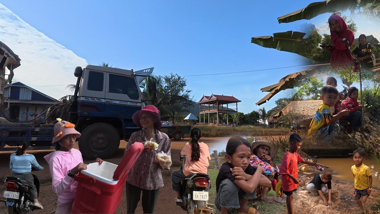 This is Rural Village Life | Beautiful Nature and Hard Working of People | Cambodia Life