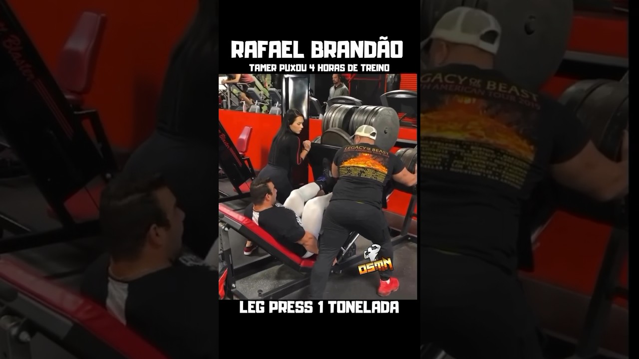 1 TONELADA NO LEG E 4 HORAS DE TREINO🔥💀 TREINO HISTÓRICO RAFAEL BRANDÃO LEG DAY #bodybuilding