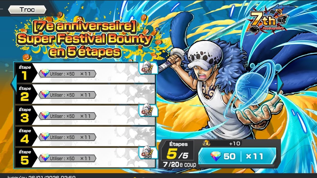 Pas d’invocations malheureusement / gameplay opbr / One pièce Bounty rush 