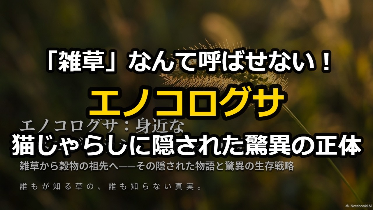 エノコログサ（猫じゃらし）の驚きの真実！雑草から主食の祖先まで徹底解説