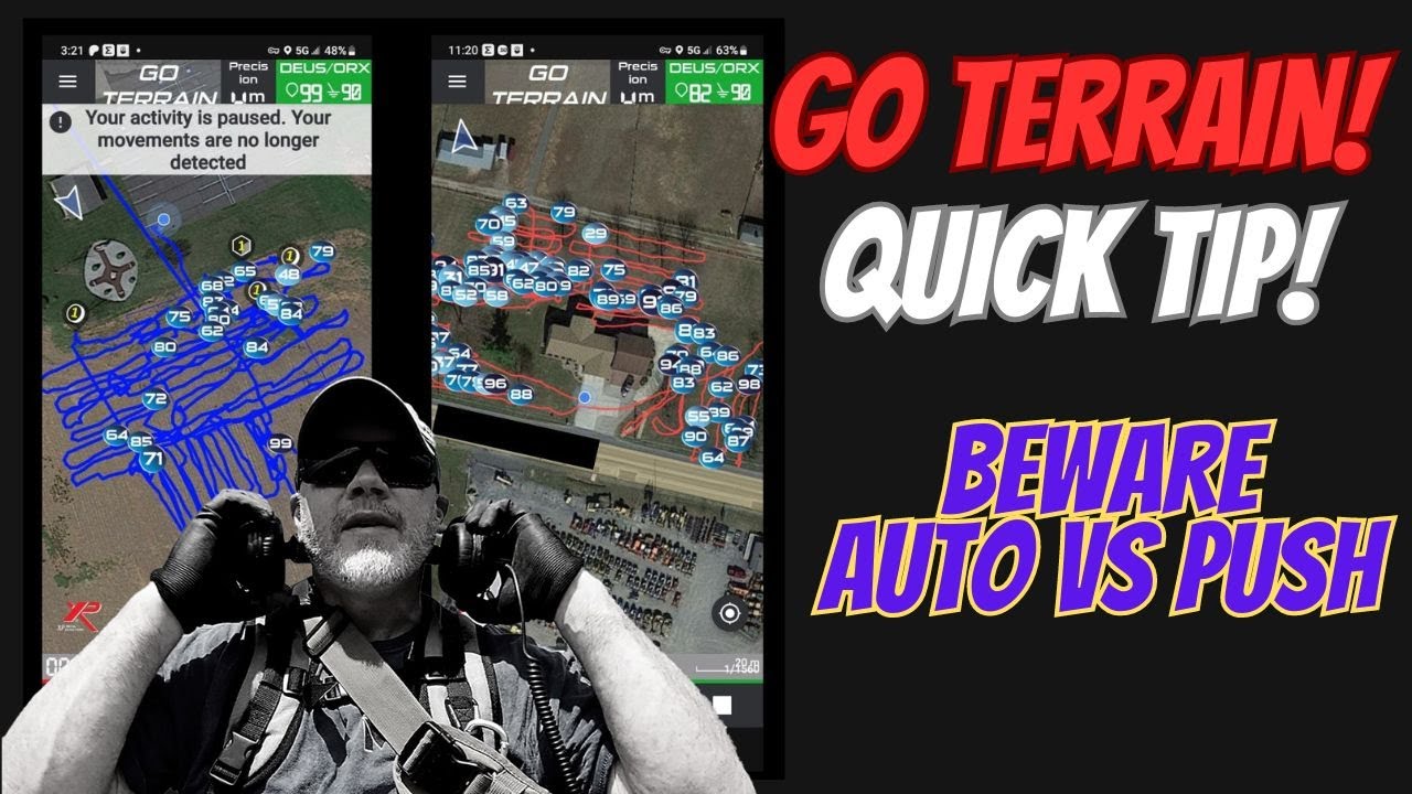 XP Go Terrain Quick Tip: Auto vs Push and Syncing Your Deus 2 - BEWARE!
