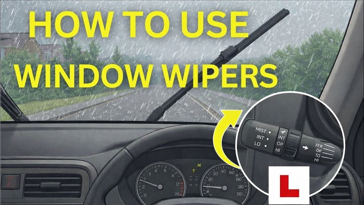 👉 How to Use Front & Rear Window Wipers | UK Driving Lesson