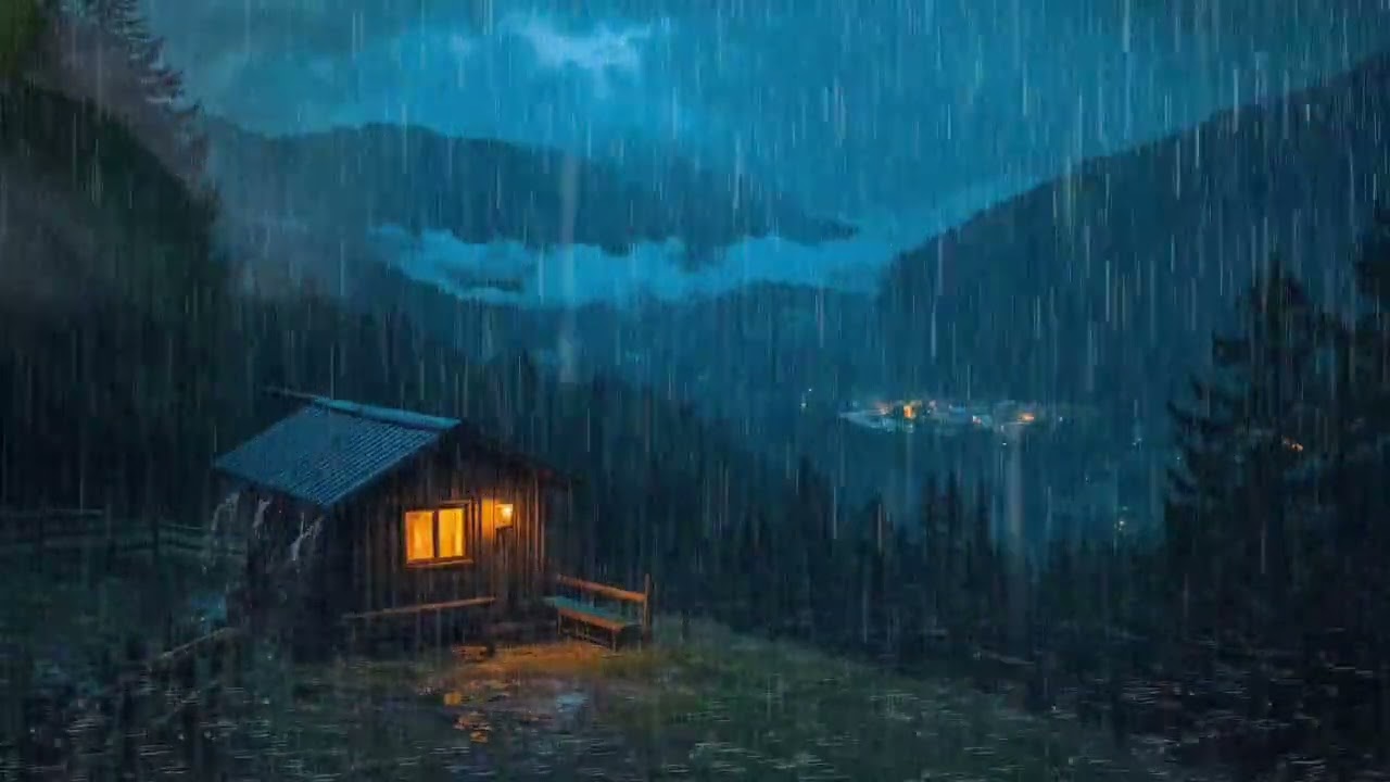 Heavy Rain on Window for Sleeping | Relaxing Rain ASMR Ambience and Thunder Sounds