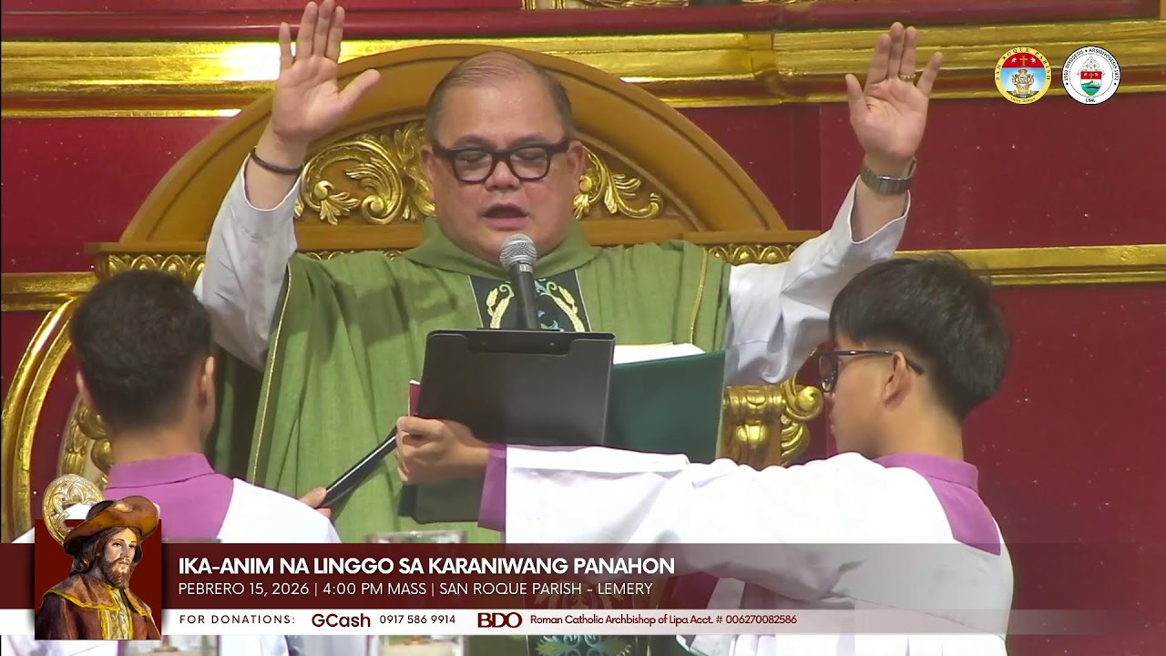 SUNDAY MASS | Pebrero 15, 2026; 4:00 PM | Ika-6 na Linggo sa Karaniwang Panahon (2/2)