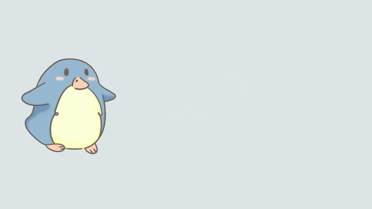 Free Cute Template Youtube Intro Aesthetic ( Penguins/animal ver)