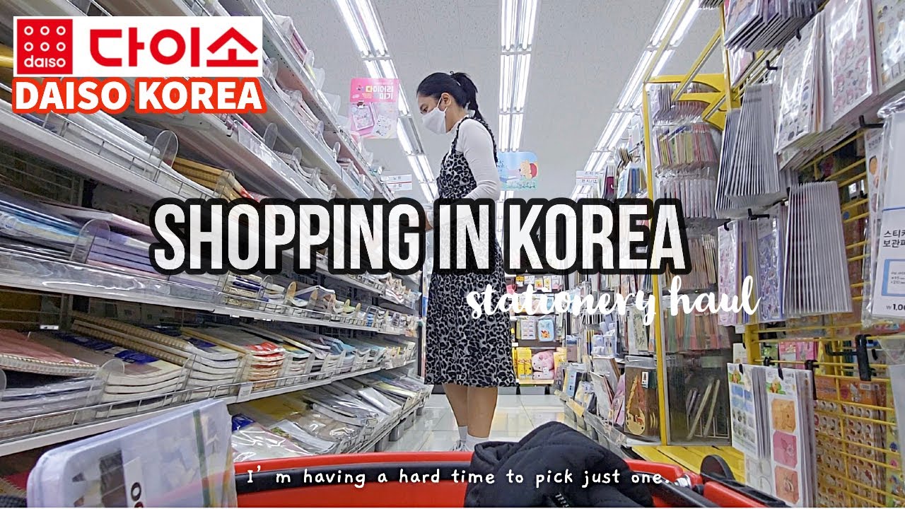Top 10 korean stationery haul from DAISO  🇰🇷  shopping in Korea vlog