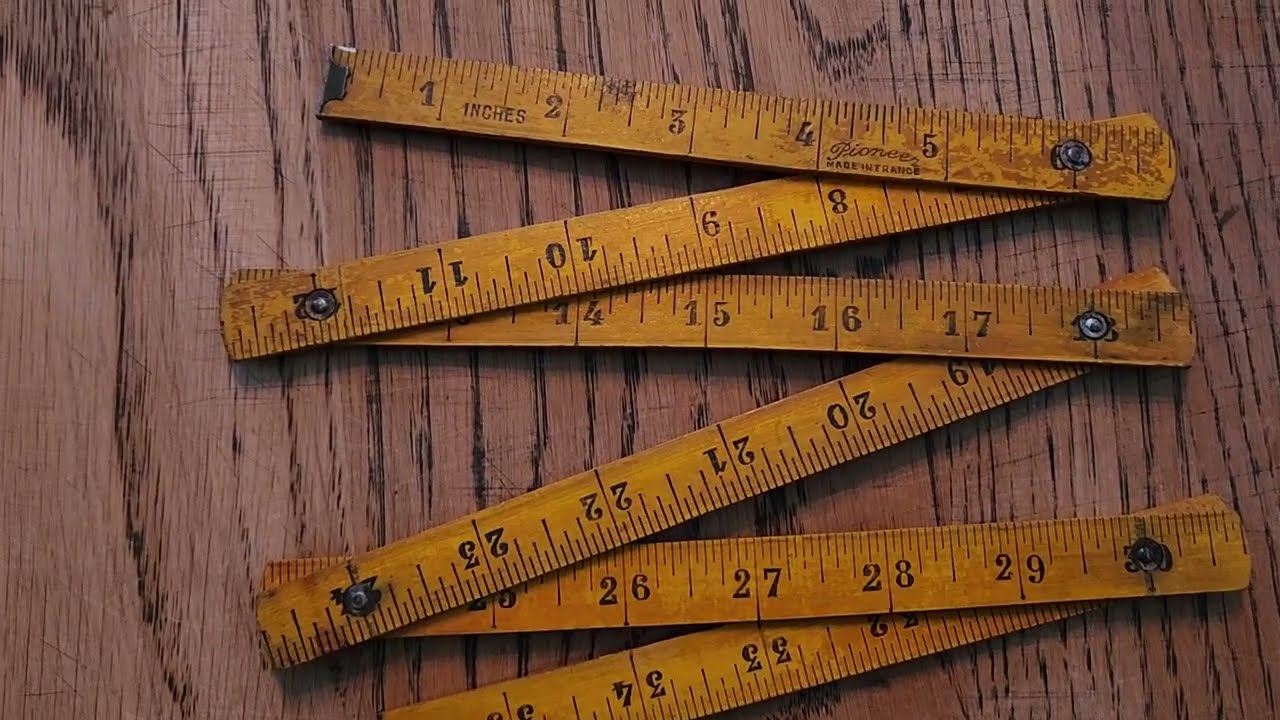 Vintage Pioneer Folding Ruler. Made in France