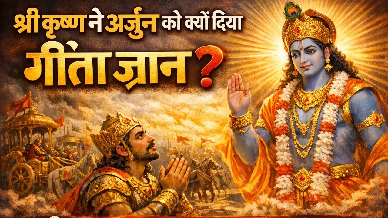 🙏अर्जुन को ही क्यों सुनाई गीता?Krishna motivational video! 