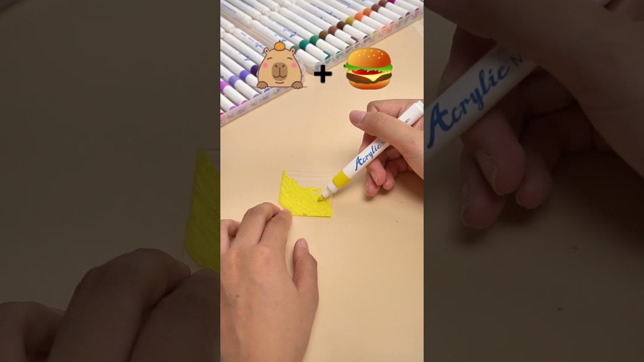 Capybara + Hamburger = Capyburger 🍔🍔🍔Emoji Mixing Squishy with Nanotape #EmojiMixing #Squishy