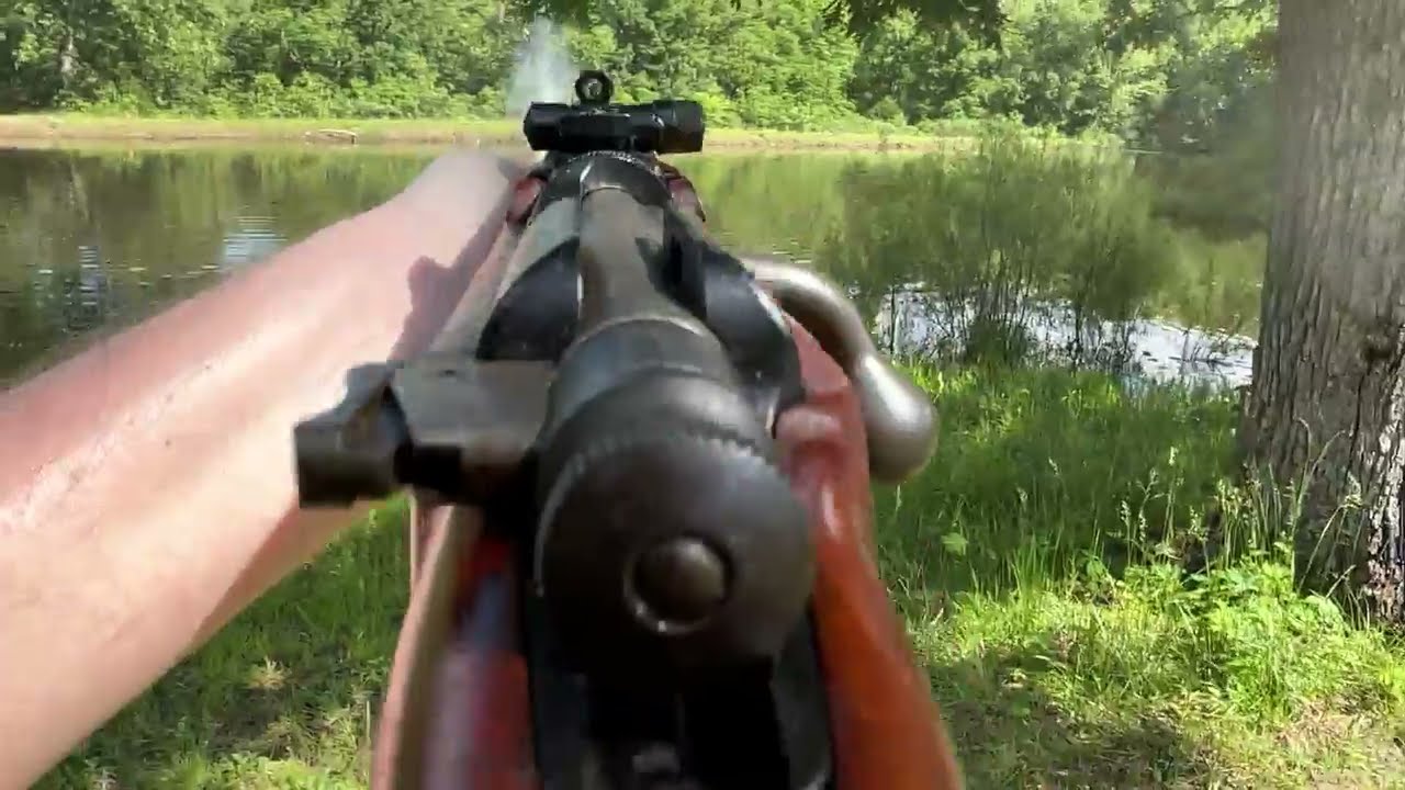 Colombian Madsen M47 POV firing