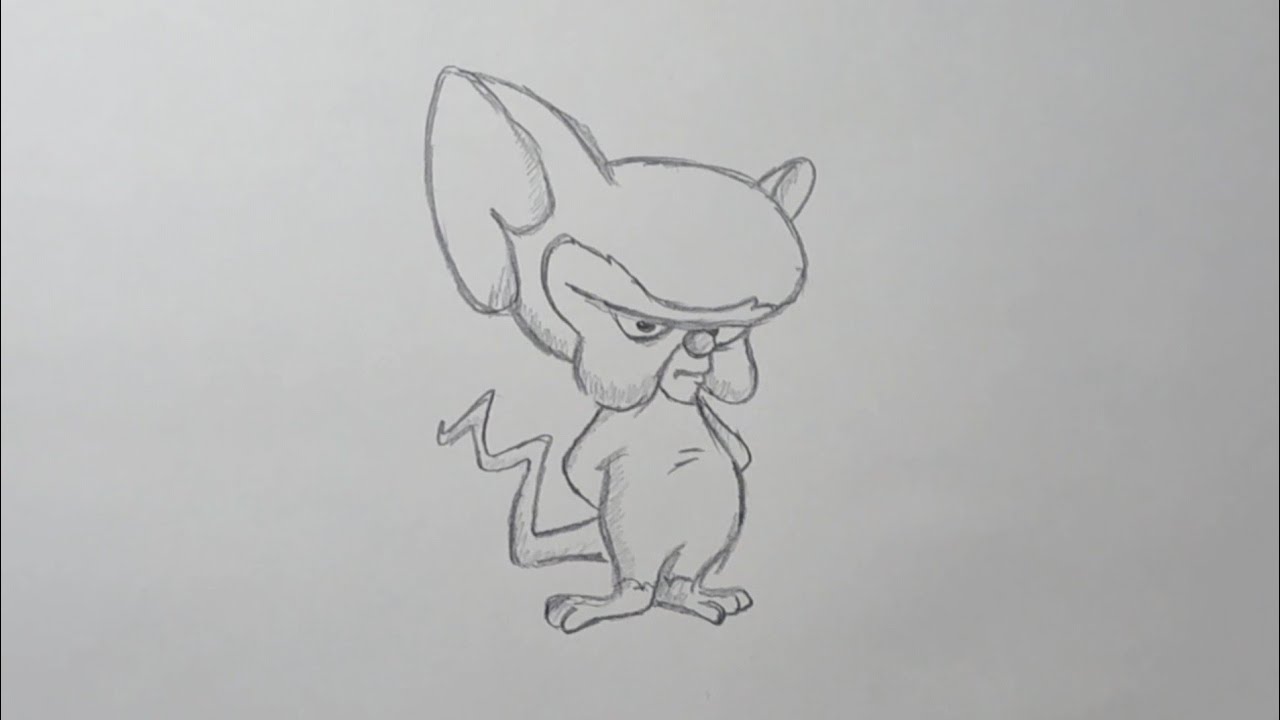 Cómo dibujar a Cerebro de Pinky y Cerebro - dibujo paso a paso