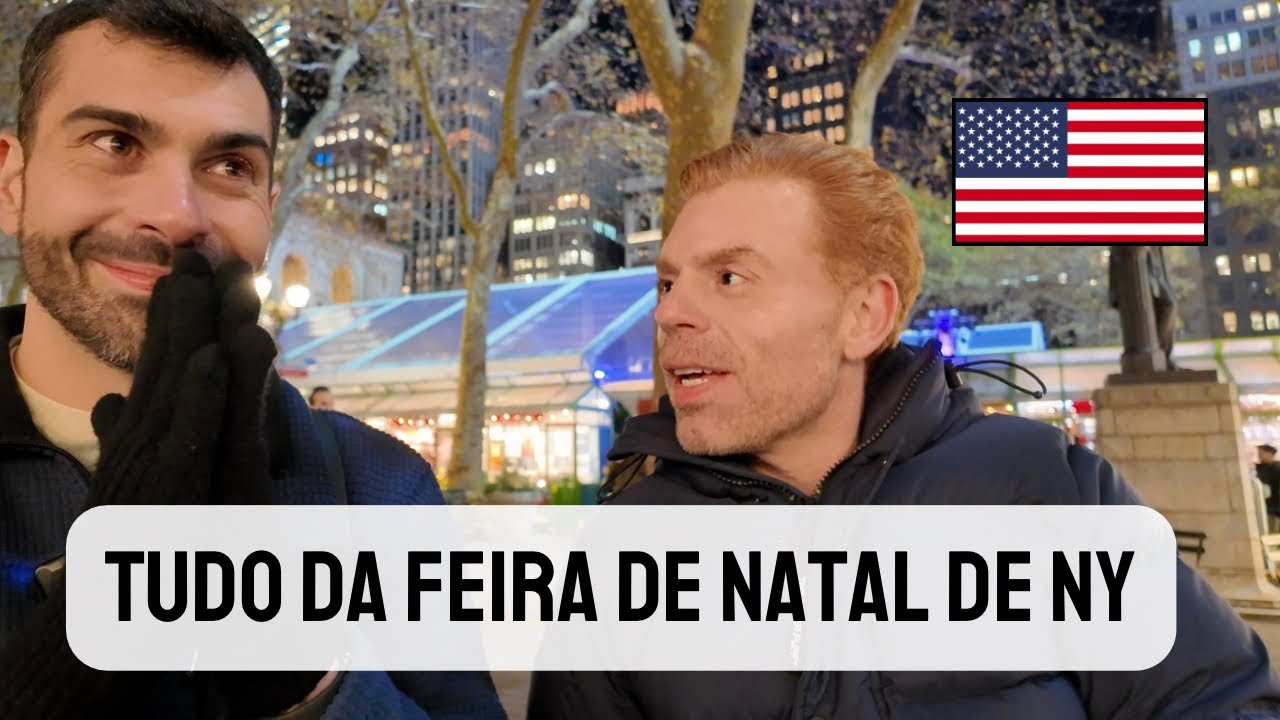 FEIRA DE NATAL EM NOVA YORK COM JUNINHO: PRE&Ccedil;OS ALT&Iacute;SSIMOS #novayork #natal #viagem 