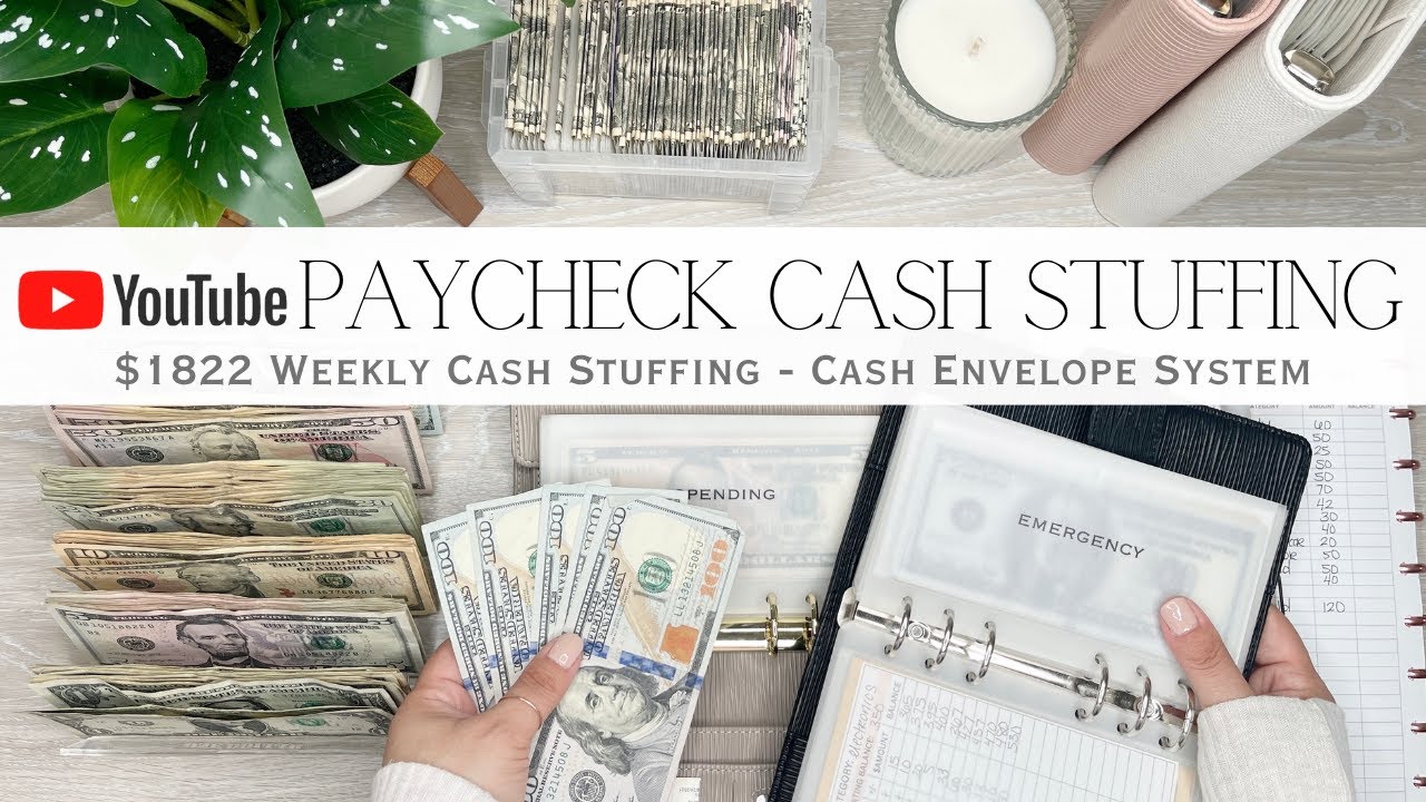 YouTube Paycheck Cash Stuffing $1822! | Weekly Cash Stuffing | Cash Envelope System | Sinking Funds