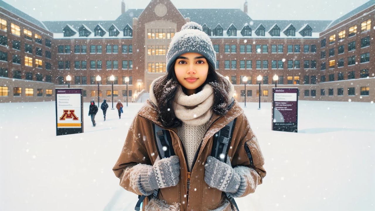 Walking Tour: University of Minnesota Duluth Campus Tour in Blizzard