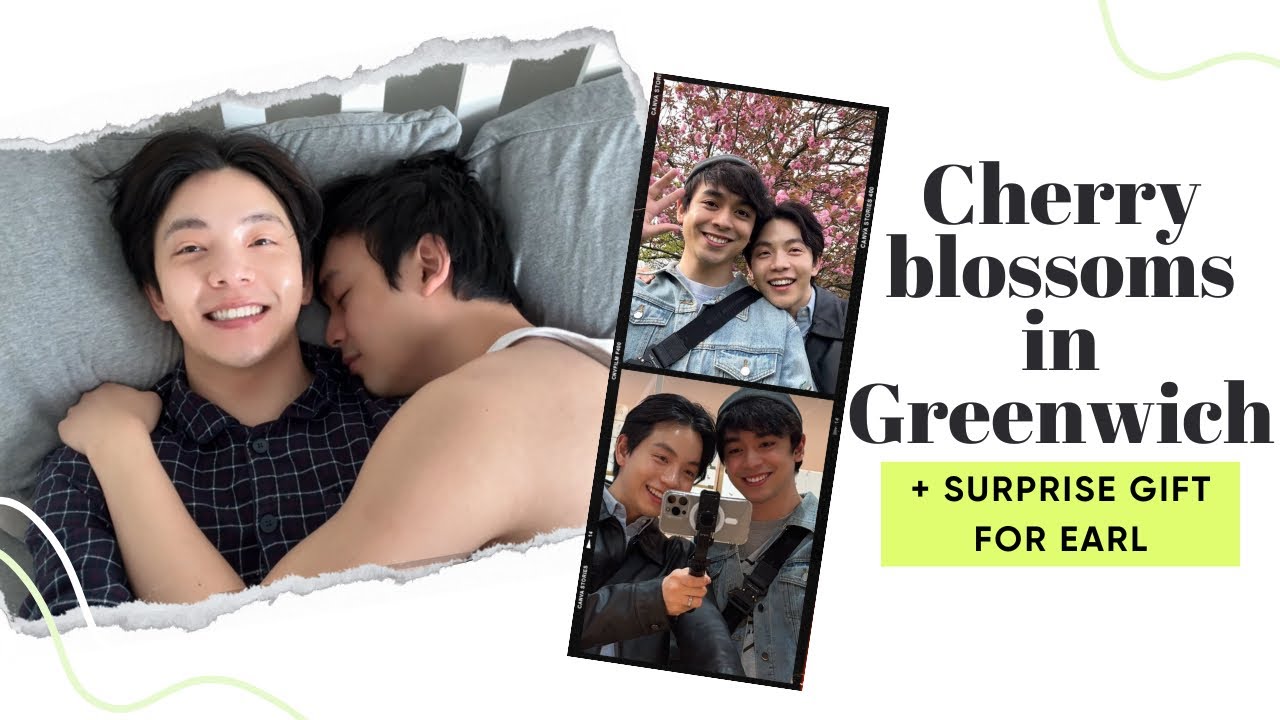 [ENG/한] Greenwich cherry blossoms and surprise gift | Married Korean-Filipino gay couple in London