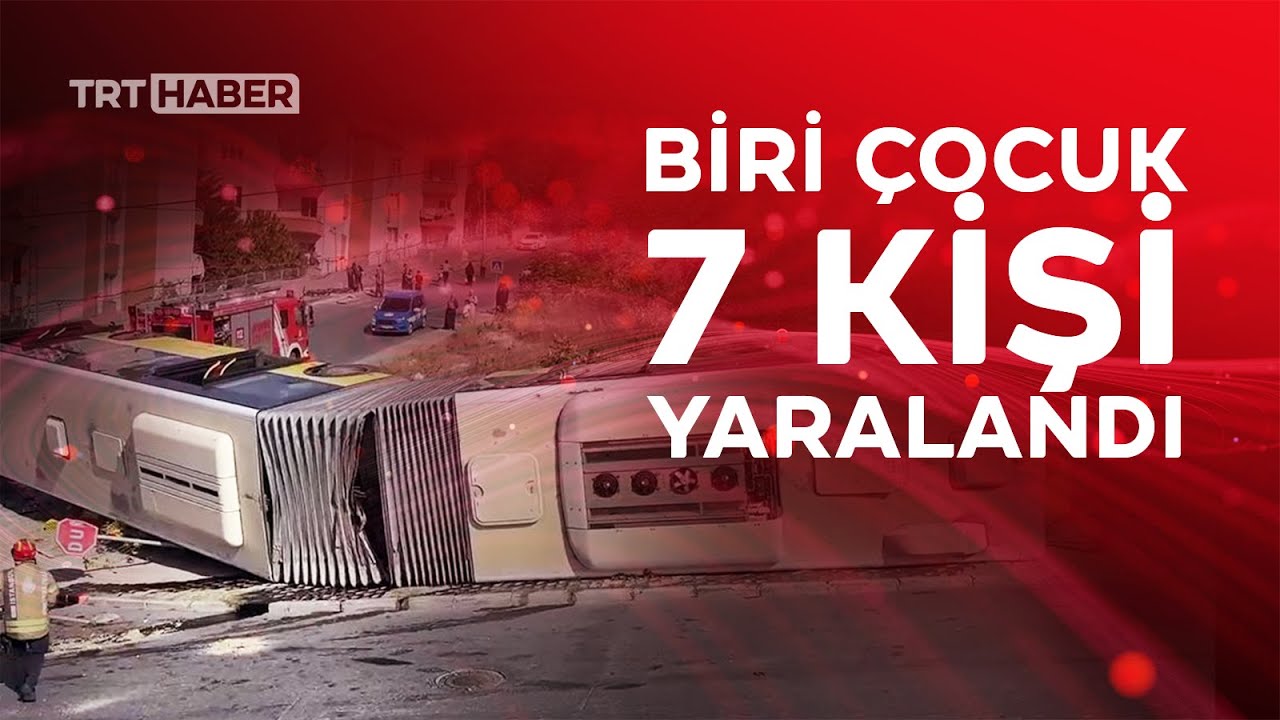 Başakşehir'de İETT otobüsü devrildi