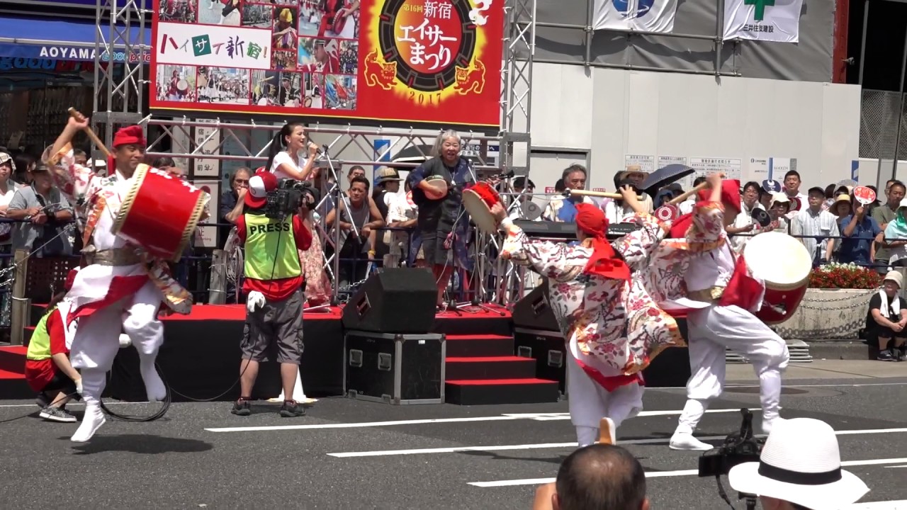 童神～豊年音頭（古謝美佐子、石垣優、琉神）/ 新宿エイサーまつり 2017