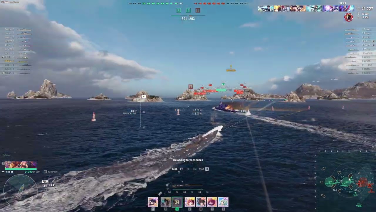 World of Warships: 1 Round of T8 IJN I-56 (UYGLZ-BGM; For Fun, I Guess)