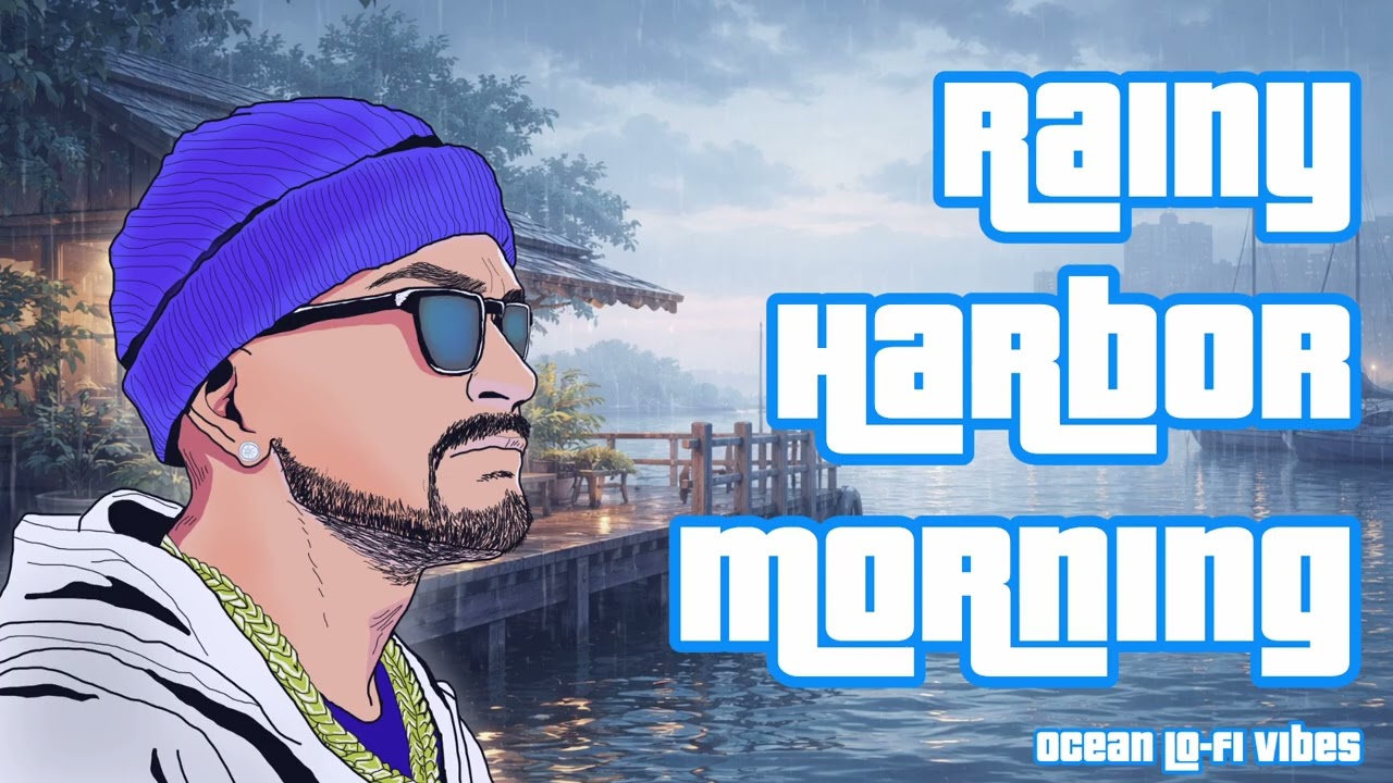 Rainy Harbor Morning Ocean Lo-Fi🏝Chill R&B Beats for Work, Study & Relax