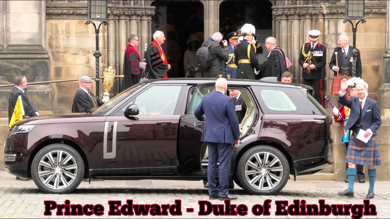 Prince Edward (Duke of Edinburgh) inspects Boys' Brigade in Edinburgh