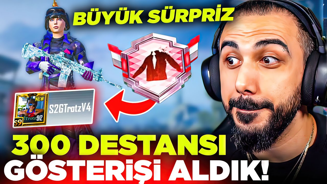 TROTZ'A B&Uuml;Y&Uuml;K S&Uuml;RPRİZ!! 300 DESTANSI G&Ouml;STERİŞİNİ ALDIK!! 😱 (HAYALİ GER&Ccedil;EK OLDU) | PUBG MOBILE